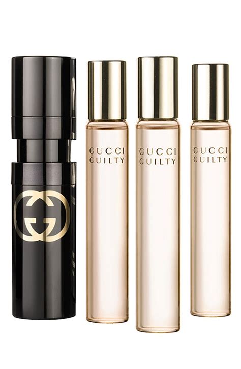 gucci guilty eau de toilette purse spray 4 x 15ml|best price for Gucci Guilty.